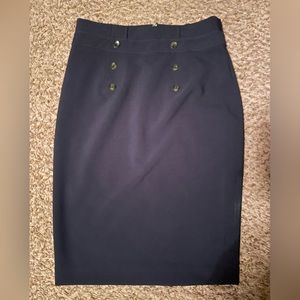 New York & Company Navy Blue Pencil Skirt